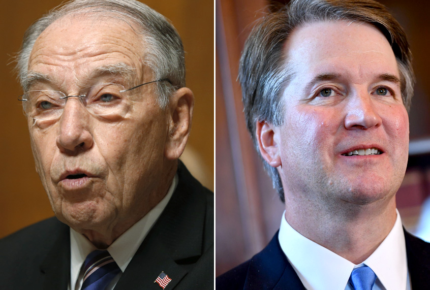 Chuck Grassley; Brett Kavanaugh (AP/Getty)
