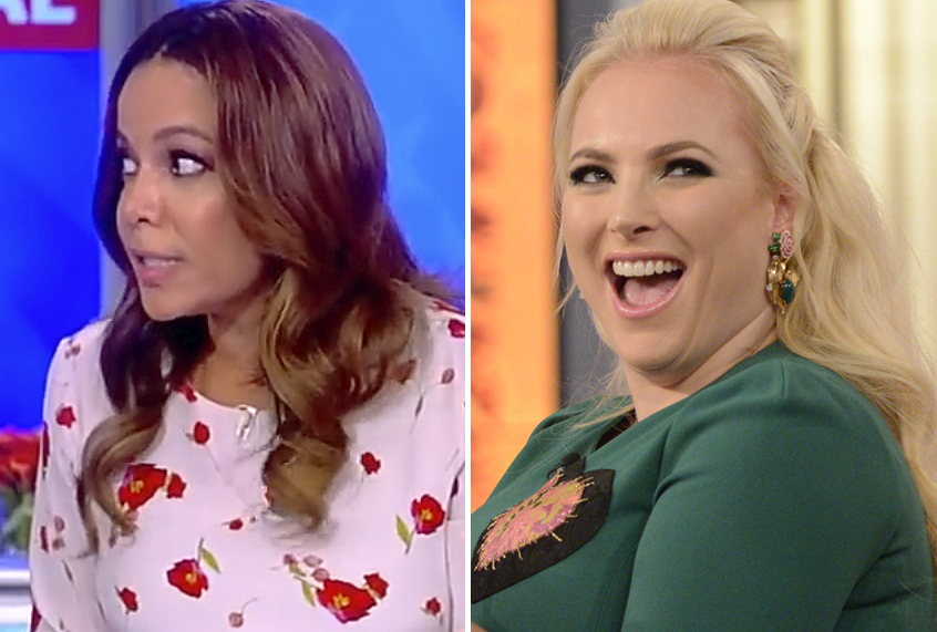 Meghan McCain; Sunny Hostin (YouTube/The View/ABC/Lorenzo Bevilaqua)