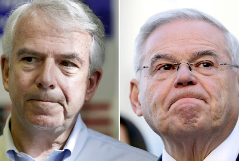 Bob Hugin; Bob Menendez (AP/Julio Cortez/Seth Wenig)