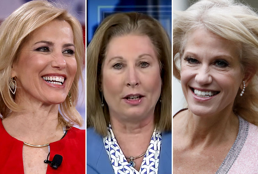 Laura Ingraham; Sidney Powell; Kellyanne Conway (Getty/AP/YouTube/Fox Business)
