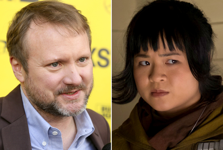 Rian Johnson; Kelly Marie Tran in "Star Wars: The Last Jedi" (AP/Jack Plunkett/Lucasfilm Ltd.)