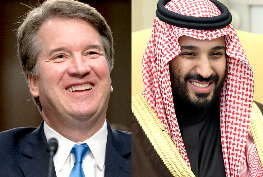 Brett Kavanaugh; Mohammed bin Salman (AP/Getty)