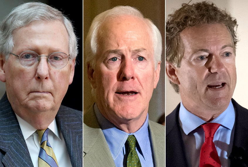 Mitch McConnell; John Cornyn; Rand Paul (Getty/AP)