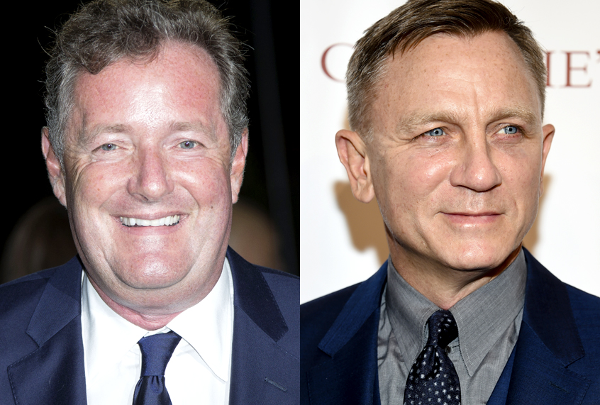 Piers Morgan; Daniel Craig (AP/Joel Ryan/Evan Agostini)