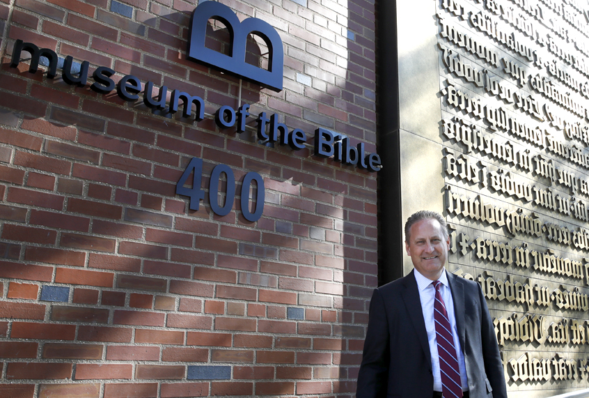 Steve Green, the owner of Hobby Lobby and a founder and major backer of the Museum of the Bible, at the museum, Monday, Oct. 30, 2017, in Washington. (AP/Jacquelyn Martin)