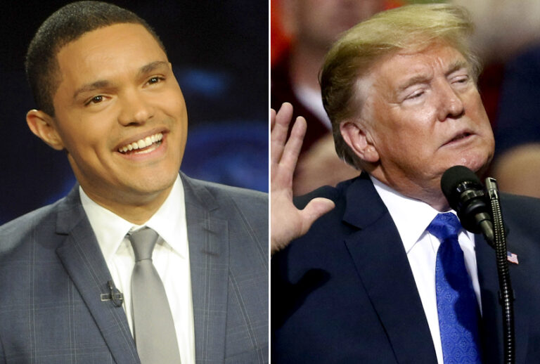 Trevor Noah; Donald Trump (Comedy Central/AP)