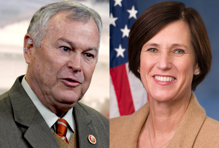 Dana Rohrabacher; Mimi Walters (AP/Lauren Victoria Burke/Wikimedia)