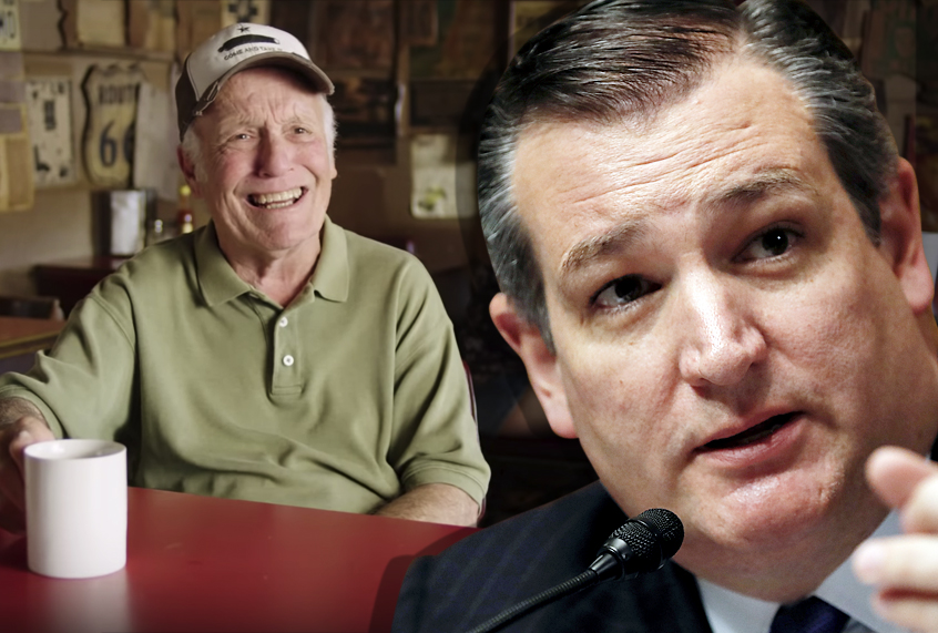 Sonny Carl Davis; Ted Cruz (AP/YouTube/Fire Ted Cruz/Salon)