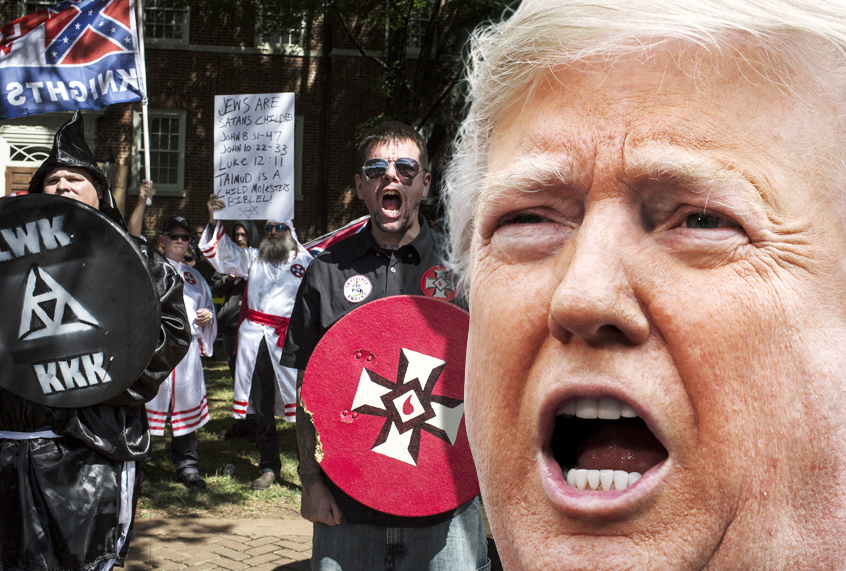 The Ku Klux Klan protests in Charlottesville, Virginia. (Getty/AP/Salon)