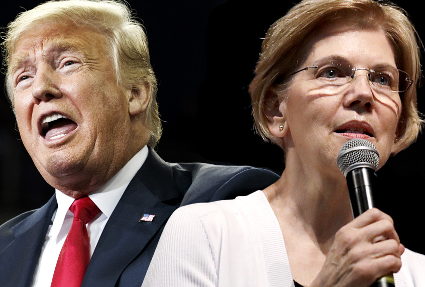 Donald Trump; Elizabeth Warren (AP/Salon)