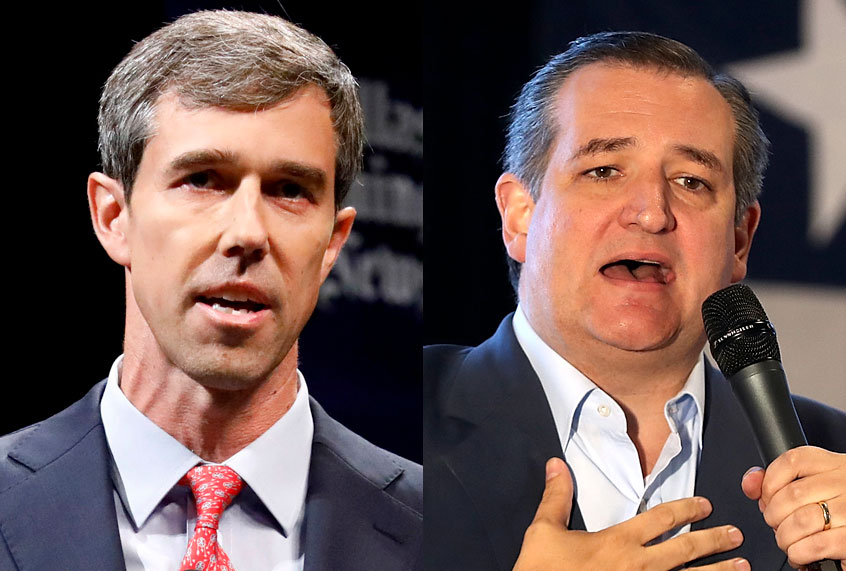 Beto O'Rourke; Ted Cruz (AP/Tom Fox/Getty/Justin Sullivan)