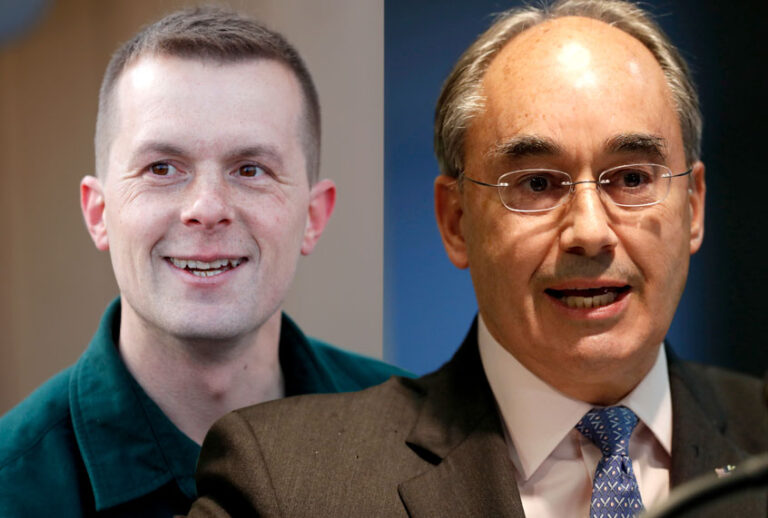 Jared Golden; Bruce Poliquin (AP/Robert F. Bukaty)