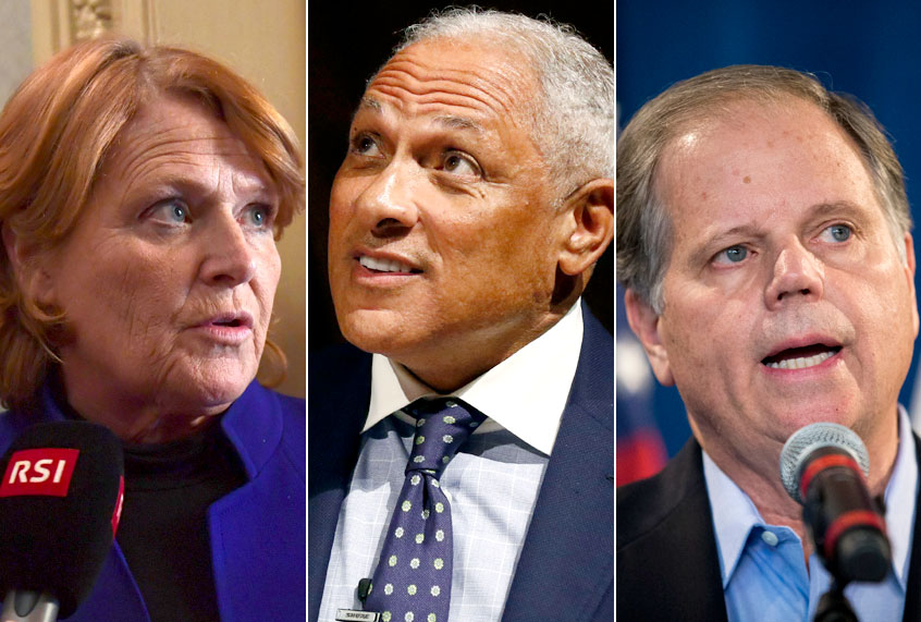 Heidi Heitkamp; Mike Espy; Doug Jones (AP/Getty)