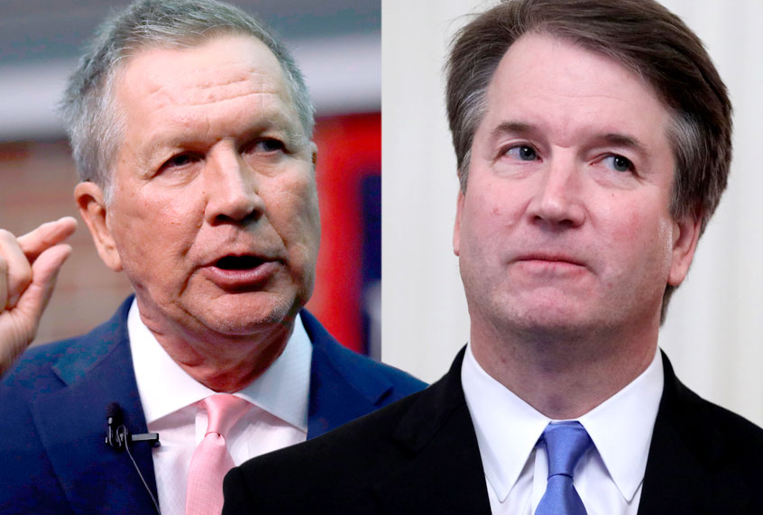 John Kasich;  Brett Kavanaugh (AP/Charles Krupa/Getty/Chip Somodevilla)
