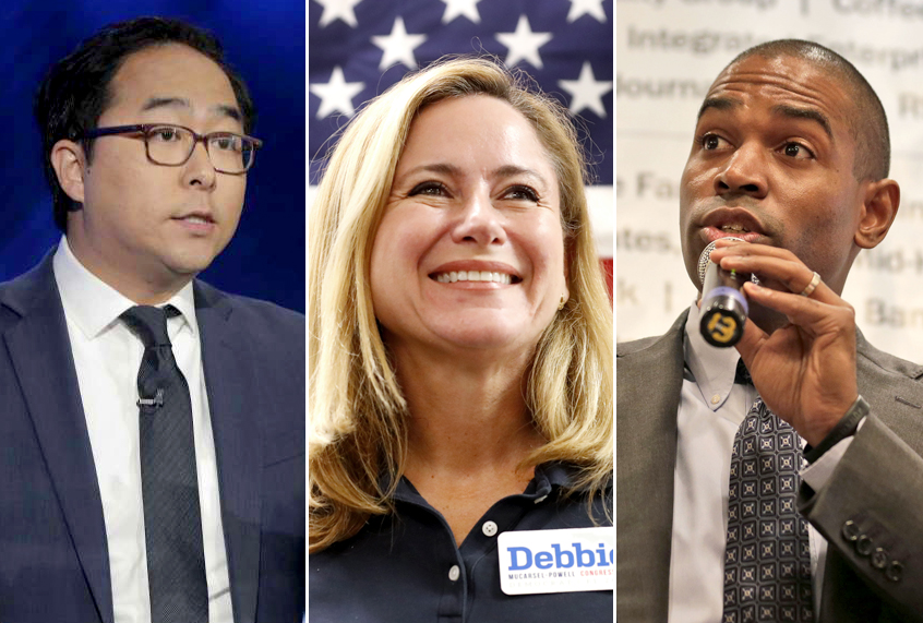 Andy Kim; Debbie Mucarsel-Powell; Antonio Delgado (AP/Julio Cortez/Wilfredo Lee/Seth Wenig)