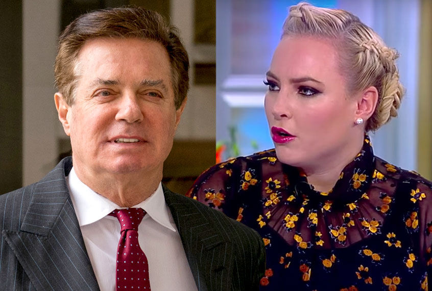 Paul Manafort; Meghan McCain (AP/Andrew Harnik/YouTube/The View)