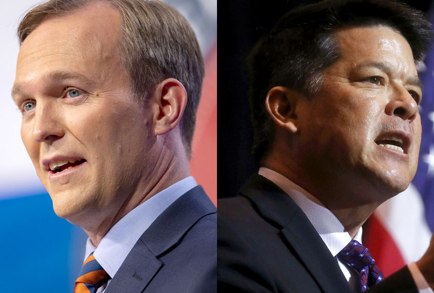 Ben McAdams; TJ Cox (AP/Scott G Winterton/Getty/Mario Tama)