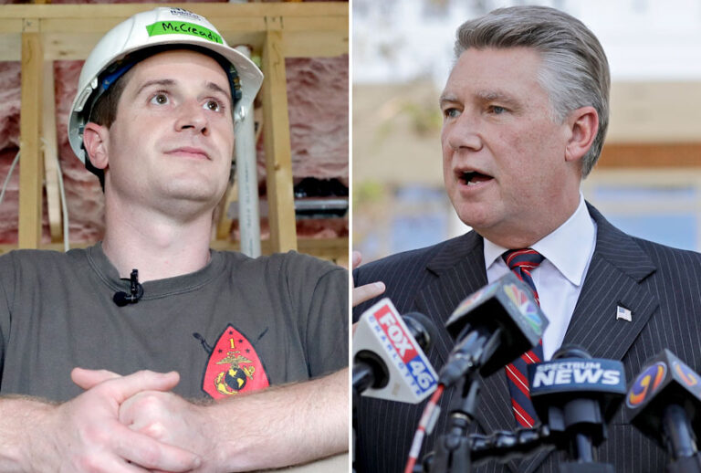 Dan McCready; Mark Harris (AP/Chuck Burton)