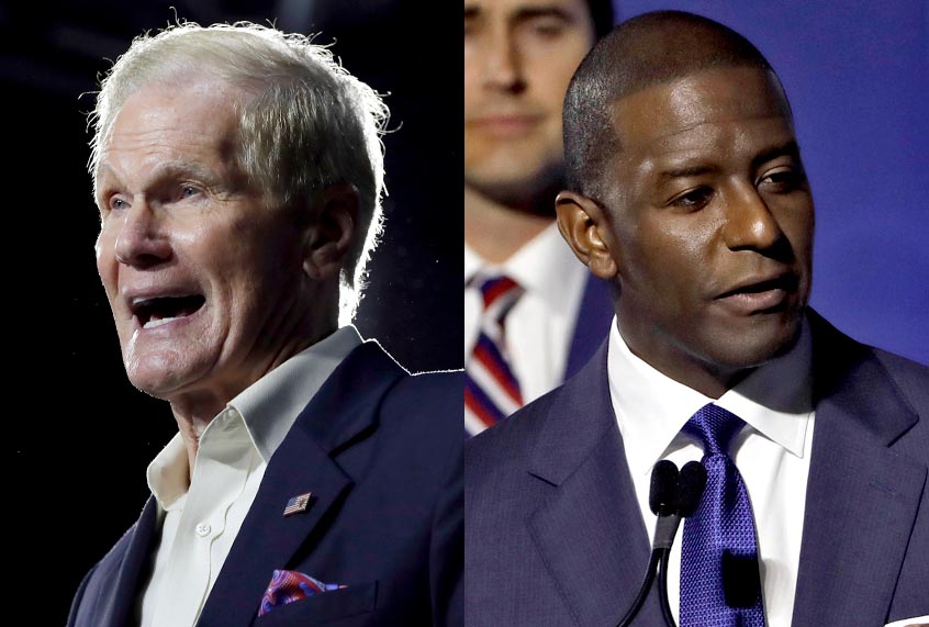 Bill Nelson; Andrew Gillum (AP/Lynne Sladky/Chris O'Meara)