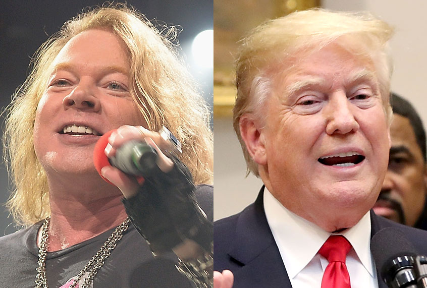 Axl Rose; Donald Trump (Getty/Gustavo Caballero/Mark Wilson)