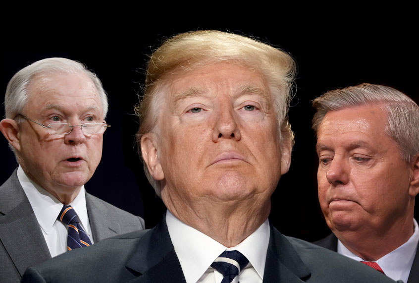 Jeff Sessions; Donald Trump; Lindsey Graham (Getty/Salon)