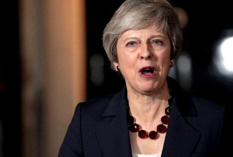British Prime Mininster, Theresa May delivers a Brexit statement at Downing Street on November 14, 2018 in London, England. (Getty/Dan Kitwood)