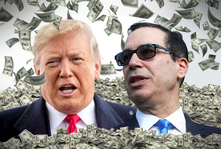 Donald Trump; Steven Mnuchin (AP/Getty/Salon)