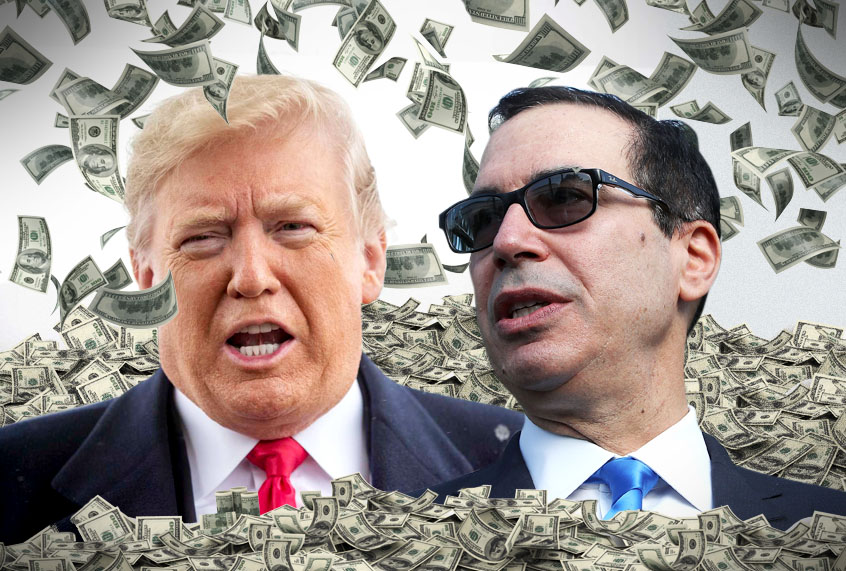 Donald Trump; Steven Mnuchin (AP/Getty/Salon)