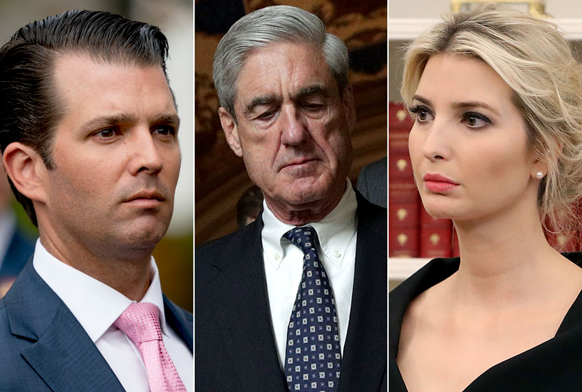 Donald Trump Jr.; Robert Mueller; Ivanka Trump (AP/Getty)