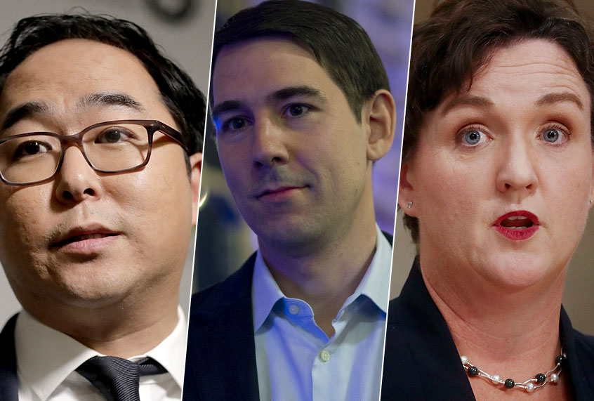 Andy Kim; Katie Porter; Josh Harder (AP/Julio Cortez/Getty/Mario Tama/Alex Edelman)
