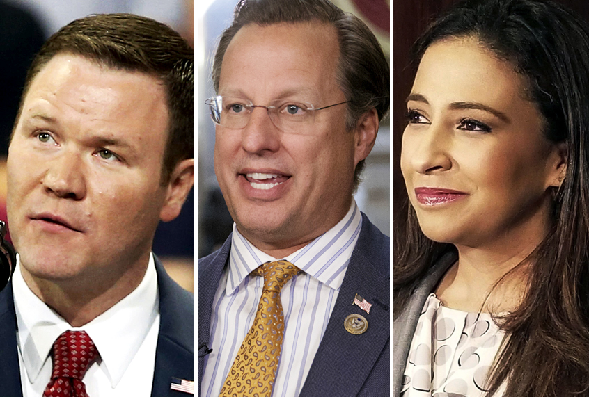 Doug Wardlow; Dave Brat; Erika Harold (AP Photo)