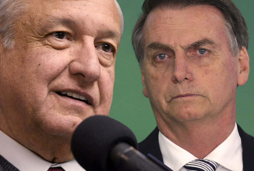 Andrés Manuel López Obrador; Jair Bolsonaro (AP/Getty)