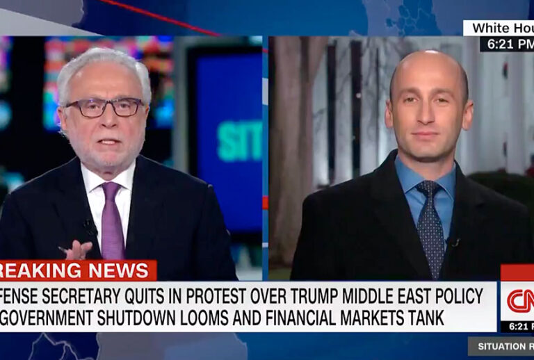Wolf Blitzer; Stephen Miller (CNN)