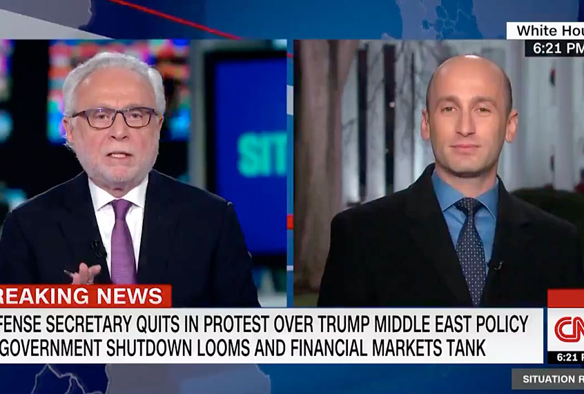 Wolf Blitzer; Stephen Miller (CNN)