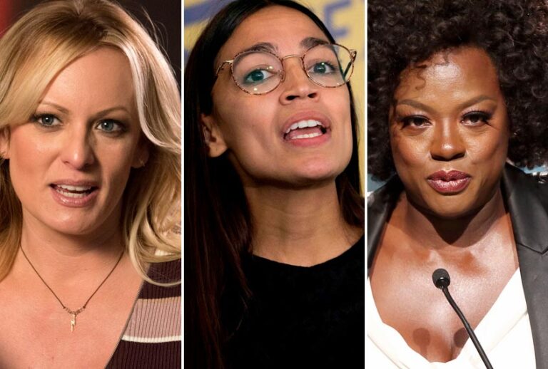Stormy Daniels; Alexandria Ocasio-Cortez; Viola Davis (Getty/Ralf Hirschberger/Don Emmert/Jesse Grant)