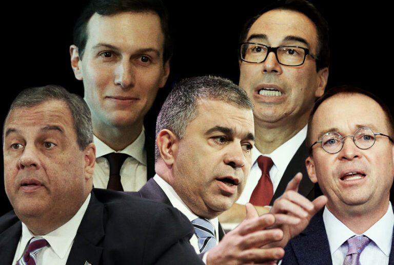 Jared Kushner; Steve Mnuchin; Chris Christie; David Bossie;  Mick Mulvaney (AP/Getty/Salon)