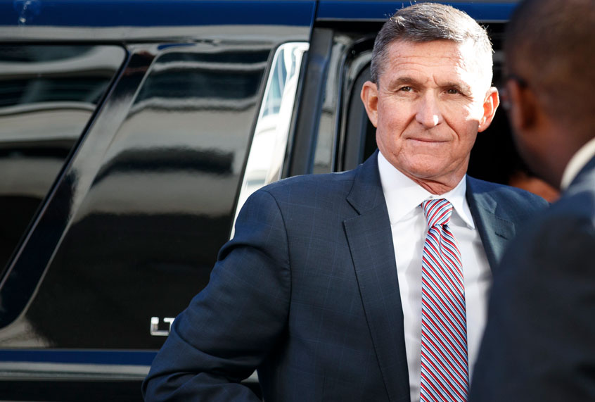 President Donald Trump's former National Security Advisor Michael Flynn arrives at federal court in Washington, Tuesday, Dec. 18, 2018. (AP/Carolyn Kaster)