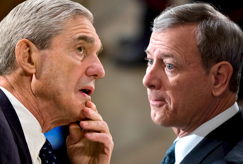 Robert Mueller; John Roberts (AP//J. Scott Applewhite/Jabin Botsford)