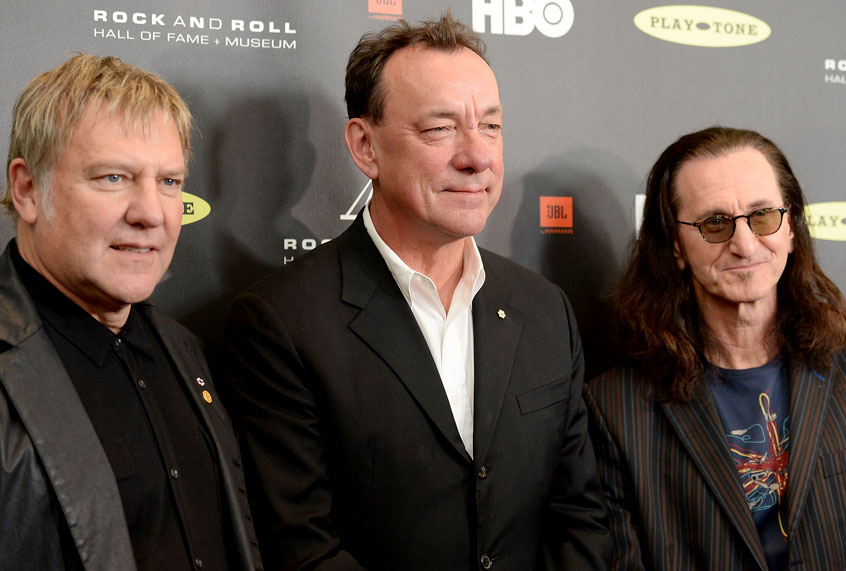 Alex Lifeson, Neil Peart and Geddy Lee of Rush (Getty/Jason Merritt)