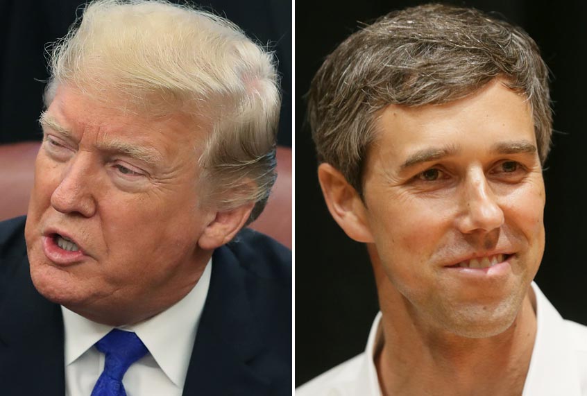Donald Trump; Beto O'Rourke (Getty/Mark Wilson/AP/LM Otero)