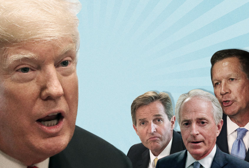 Donald Trump; Jeff Flake; Bob Corker; John Kasich (Getty/AP/Salon)