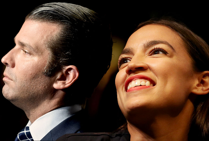 Donald Trump Jr; Alexandria Ocasio-Cortez (Getty/Salon)