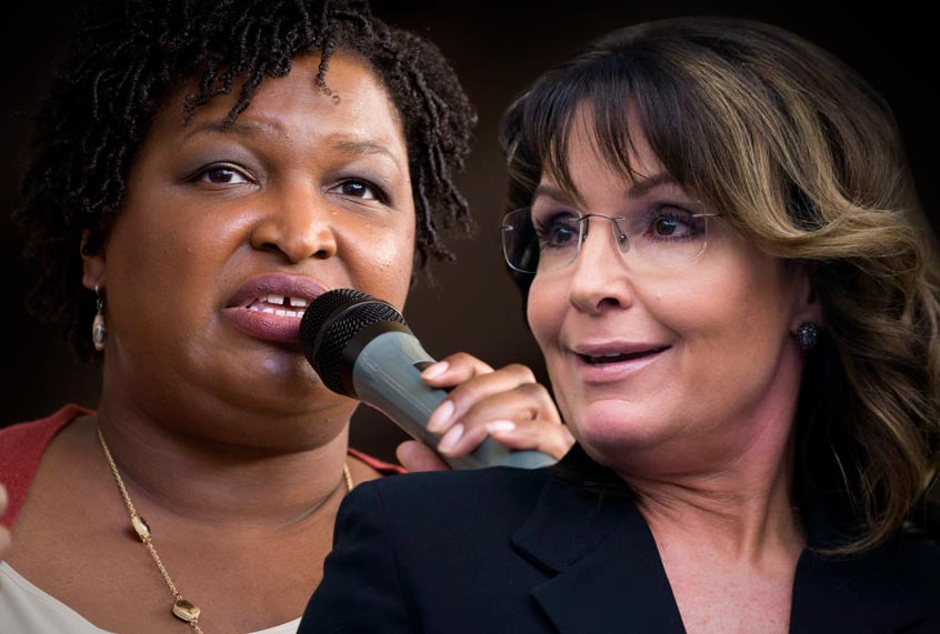 Stacey Abrams; Sarah Palin (AP/Getty/Salon)