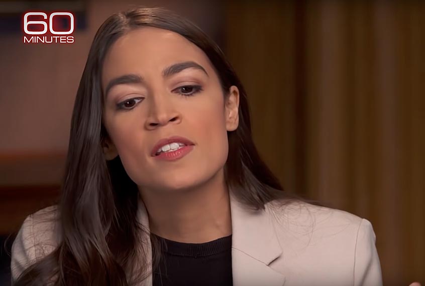 Alexandria Ocasio-Cortez on "60 Minutes" (YouTube/60 Minutes)