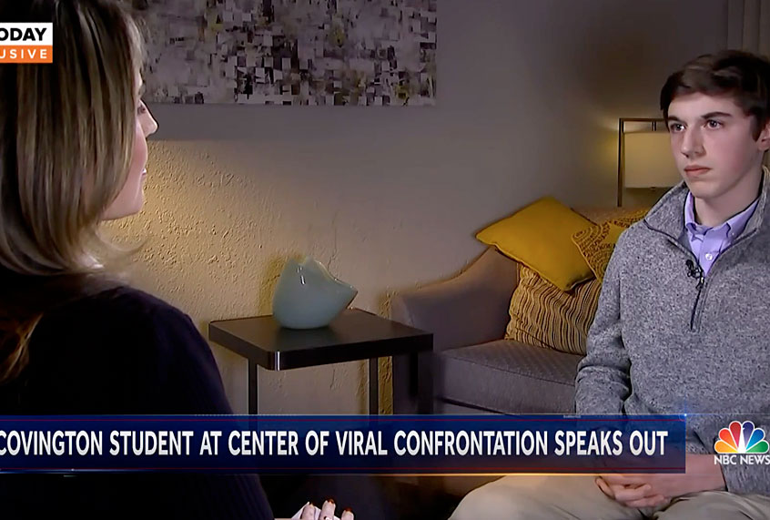 Savannah Guthrie interviews Nick Sandmann (NBC)