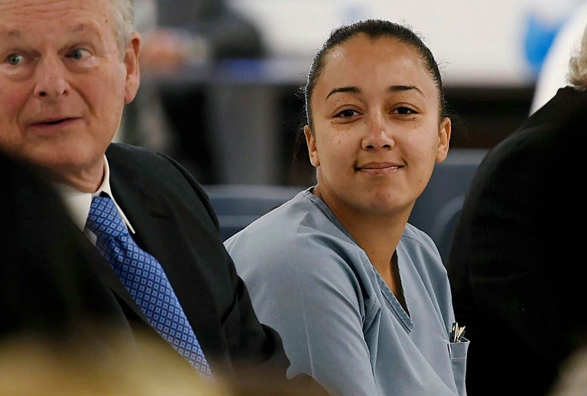 Cyntoia Brown during her clemency hearing Wednesday, May 23, 2018, at Tennessee Prison for Women in Nashville, Tenn. (Lacy Atkins/The Tennessean via AP)