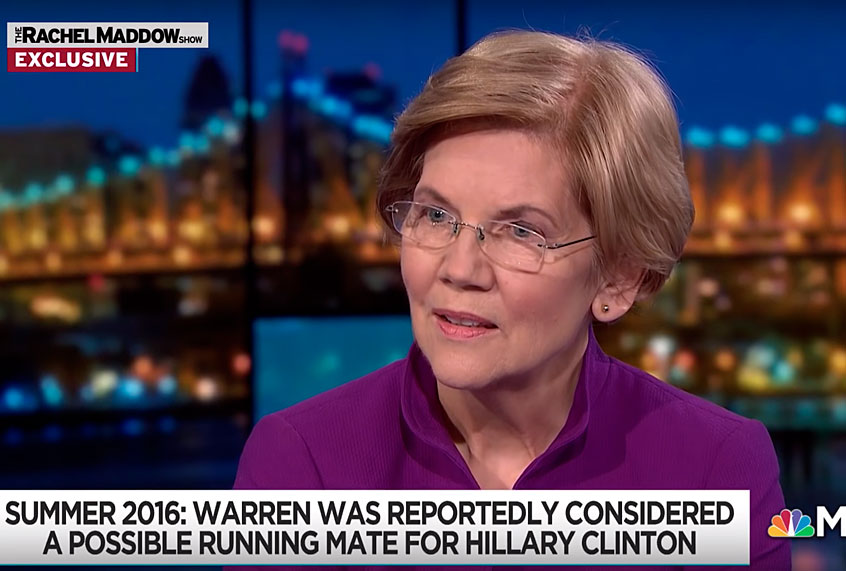 Elizabeth Warren on "The Rachel Maddow Show" (YouTube/MSNBC)