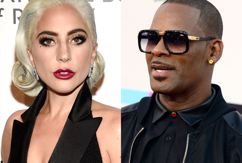 Lady Gaga; R. Kelly (AP/Evan Agostini/Jordan Strauss)