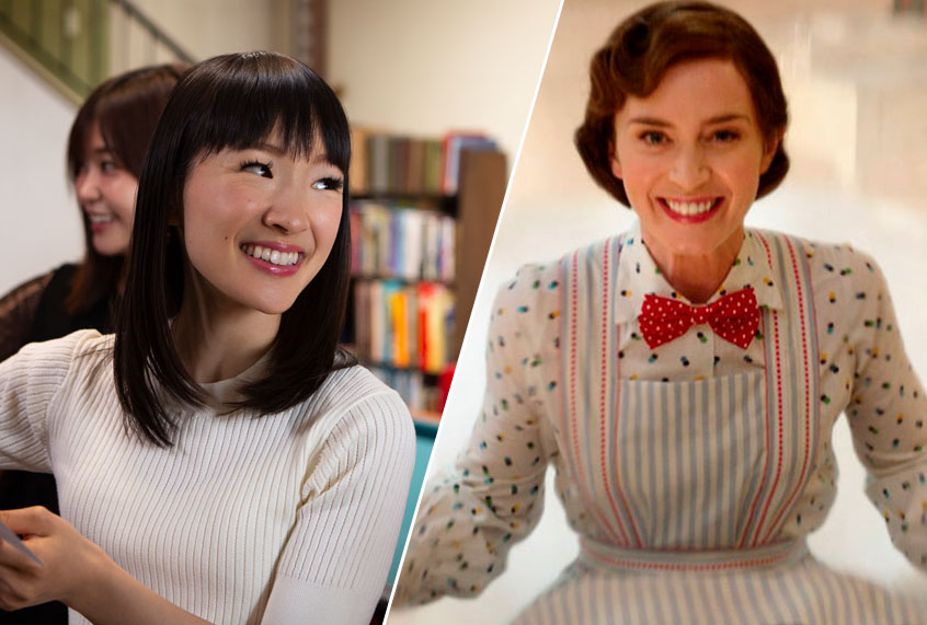 "Tidying Up With Marie Kondo;" "Mary Poppins Returns" (Denise Crew/Netflix/Disney)