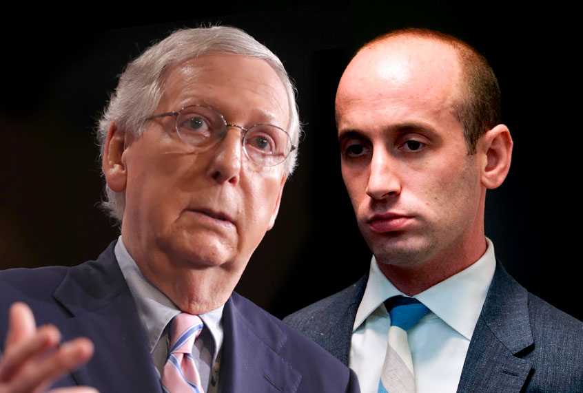 Mitch McConnell; Stephen Miller (Getty/Salon)